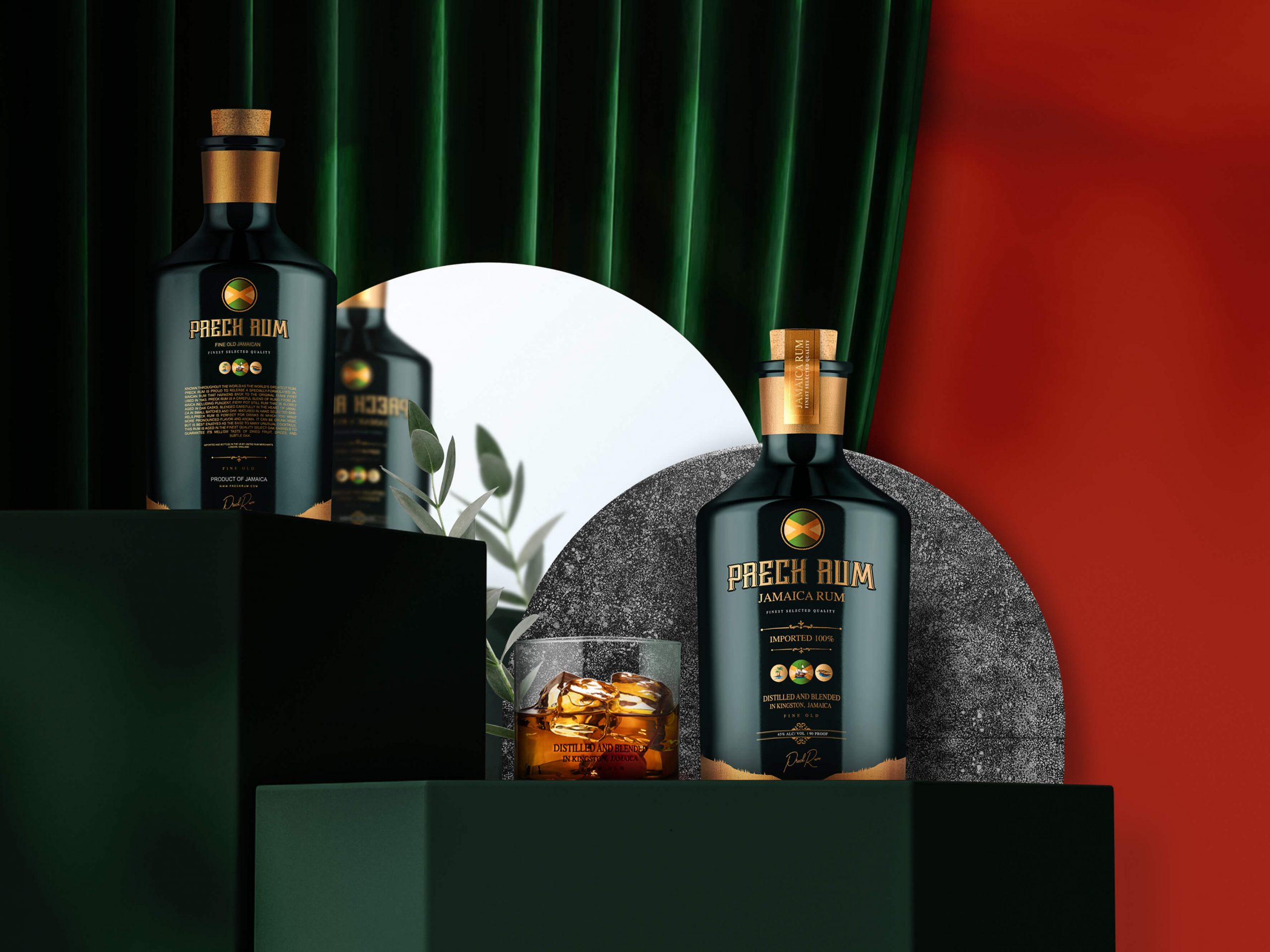 The packaging design for Preach Rum was carefully crafted to reflect the brand's Jamaican roots while also conveying a sense of sophistication and luxury. I chose to use a dark green color scheme combined with gold accents, which not only complement each other nicely but also give the design a regal and timeless feel. As Preach Rum is based in London, it was important to create a design that would appeal to a discerning audience. Additionally, I created two unique gift packages - one featuring only Preach Rum, and another that includes a cigar along with the Preach Rum. Both gift packages showcase the distinctive Preach Rum identity, making them ideal for anyone looking to indulge in a premium spirits experience. Overall, my packaging design for Preach Rum combines elegance and class to create a standout product that's sure to leave a lasting impression.<br />
